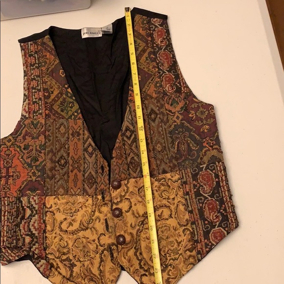 Vintage Embroidered Beaded Vest Jane Ashley Size L - Picture 7 of 7